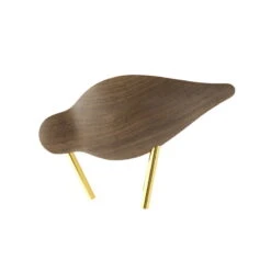 Normann Copenhagen Oiseau Shorebird, Petit Modèle, Noyer - laiton
