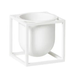 By Lassen Pot De Fleurs Kubus 10, Blanc