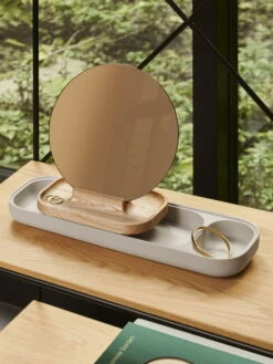 Fritz Hansen Miroir De Table KN Slide, Frêne - Béton Gris -Magasin De Rénovation Domiciliaire 17949 Slide