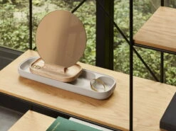 Fritz Hansen Miroir De Table KN Slide, Frêne - Béton Gris -Magasin De Rénovation Domiciliaire 17950 Slide