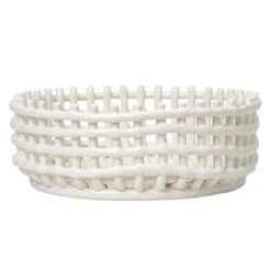 Ferm LIVING Corbeille Ceramic, Blanc Cassé