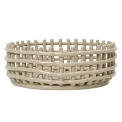 Ferm LIVING Corbeille Ceramic, Cashmere