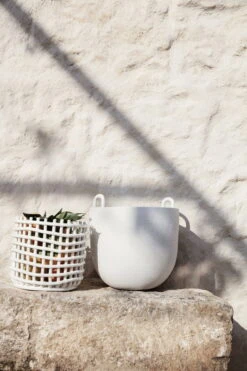 Ferm LIVING Grand Panier Ceramic, Blanc Cassé -Magasin De Rénovation Domiciliaire 48 1490