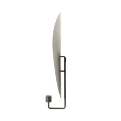 MENU Porte-bougie Mural Flambeau, 40 cm, Laiton Bronze - Gris -Magasin De Rénovation Domiciliaire 4805859 Flembeau Candle Holder Wall H40 Bronzed Brass Grey side