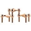 STOFF Copenhagen Bougeoir STOFF Nagel, Lot De 3, Or Rose