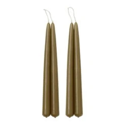 Applicata Bougie Blossom, Lot De 4, Vert Olive