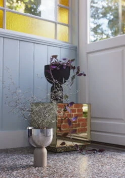 AYTM Pot De Fleurs Torus, Modèle S, Argent - taupe -Magasin De Rénovation Domiciliaire AYTM 01 065