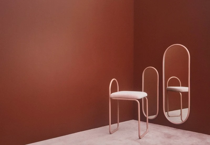 AYTM Miroir Angui, 108 X 39 cm, Rose 4 AYTM Miroir Angui, 108 X 39 cm, Rose – Image 2