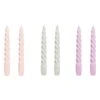 HAY Bougies Twist, Lot De 6, Rose Clair - gris Clair - lilas -Magasin De Rénovation Domiciliaire HA541319 Candle Twist Set of 6 light rose light grey lilac EE