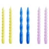 HAY Bougies Long Twist, Lot De 6, Lemonade - Bleu Ciel - Lilas 1 HAY Bougies Long Twist, Lot De 6, Lemonade - Bleu Ciel - Lilas -Magasin De Rénovation Domiciliaire HA542212