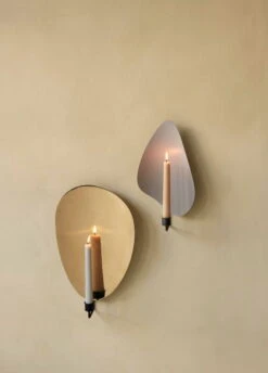 MENU Porte-bougie Mural Flambeau, 34 cm, Laiton Bronze - Gris -Magasin De Rénovation Domiciliaire MENU Flambeau Candle Holder 9