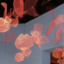 Magis Petite Sculpture Fish, Rouge Fluo -Magasin De Rénovation Domiciliaire Magis kids fish ambient multi MT840 MT842 MT844 01