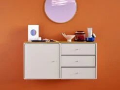 Montana Furniture Miroir Rond Montana Mini, 161 Mist -Magasin De Rénovation Domiciliaire Montana Mini MakeupTable Mushroom Amber W 1