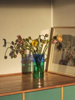 HAY Vase Moroccan, L, Bleu - Vert -Magasin De Rénovation Domiciliaire Moroccan Vase L blue and green 01