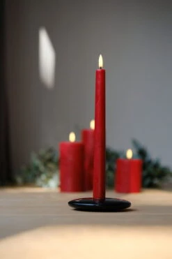 Uyuni Lighting Bougie Conique LED, 2 pièces, Rouge -Magasin De Rénovation Domiciliaire Red taper Pillar candles large
