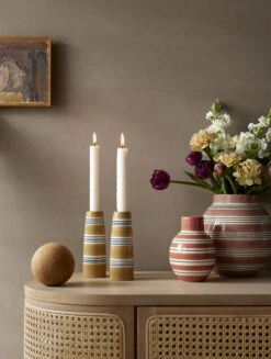 Kähler Bougeoir Omaggio Nuovo, 16 cm, Ocre -Magasin De Rénovation Domiciliaire Rosendahl 2022 690156 690166 690163