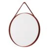 HAY Grand Miroir Strap, No 2, Rouge -Magasin De Rénovation Domiciliaire Strap Mirror No 2 dia70 Red