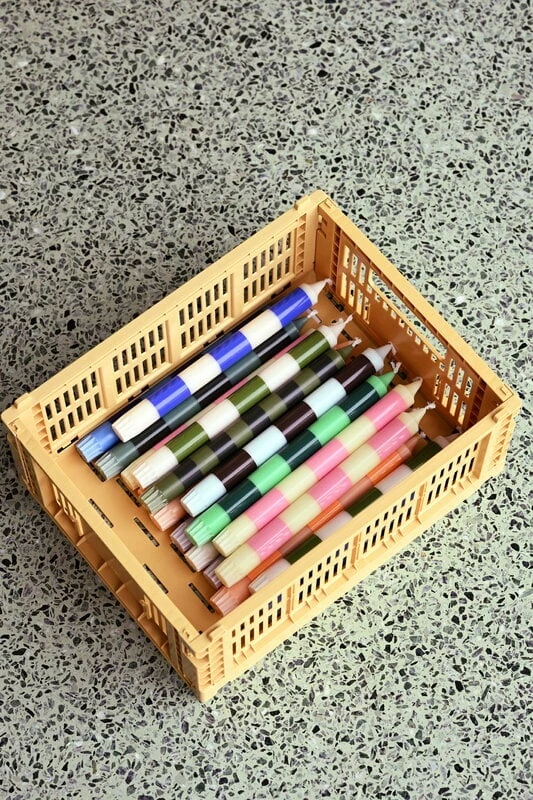 HAY Bougies Stripe, Lot De 4, Vert 6 HAY Bougies Stripe, Lot De 4, Vert – Image 4