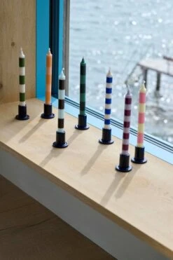 HAY Bougie Stripe, Lot De 4, Douce -Magasin De Rénovation Domiciliaire Stripe Candle family 2