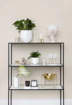 By Lassen Pot De Fleurs Kubus 14, Blanc -Magasin De Rénovation Domiciliaire byLassen Twin Kubus Flowerpots 300