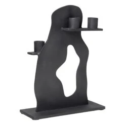 Ferm LIVING Bougeoir Erode, Aluminium Noir