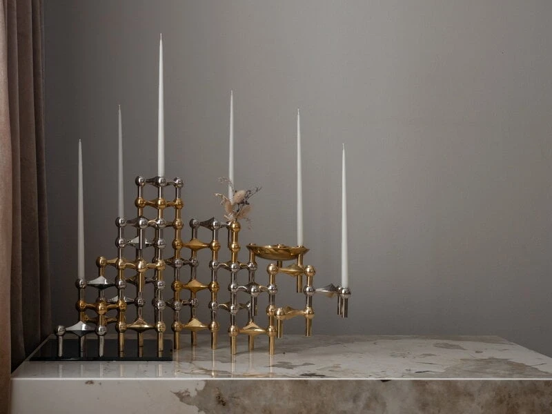 STOFF Copenhagen Bougeoir STOFF Nagel, Lot De 3, Laiton 6 STOFF Copenhagen Bougeoir STOFF Nagel, Lot De 3, Laiton – Image 4